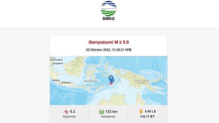 Gempa Terkini M 5 3 Guncang Tanimbar Maluku – Egindo