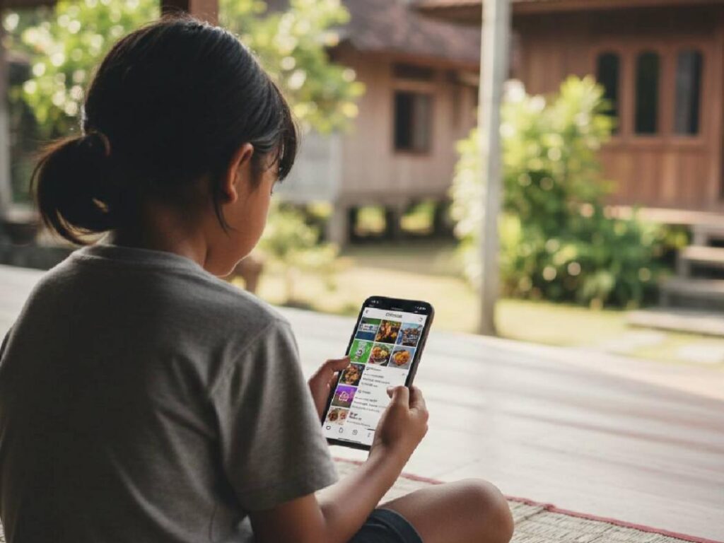 Anak Indonesia sedang bermedsos. (Foto: dok Instagram)