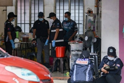 Lokasi penembakan di Food Court Kota Tinggi - Johor