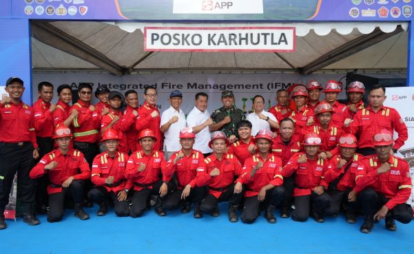 Partisipasi APP Group dalam Apel Kesiapsiagaan Penanggulangan Karhutla Nasional 2026. (Foto: dok APP Group)