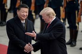 Presiden Xi Jinping menyambut Presiden Trump