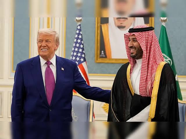 Presiden Trum dengan Putra Mahkota Mohammed bin Salman