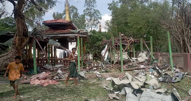 Biara yang diserang Militer Myanmar