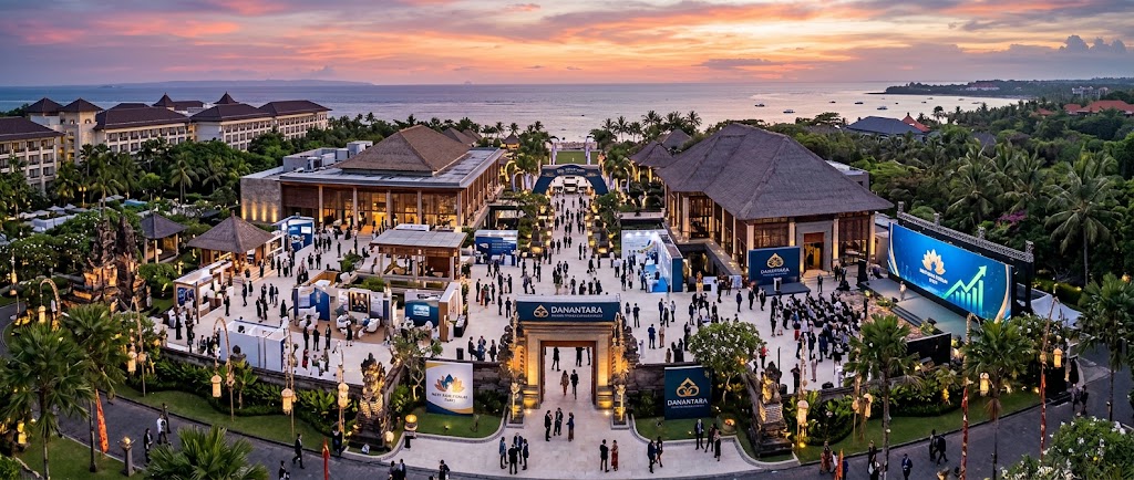 Ilustrasi "Suasana New Asia Forum di Bali yang mempertemukan peluang investasi global dan proyek strategis Indonesia."
