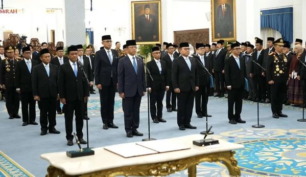Pelantikan Menteri Kabinet Merah Putih di Istana Negara Jakarta 1 Oktober 2026 (Foto: Dok/BPMI Setpres)