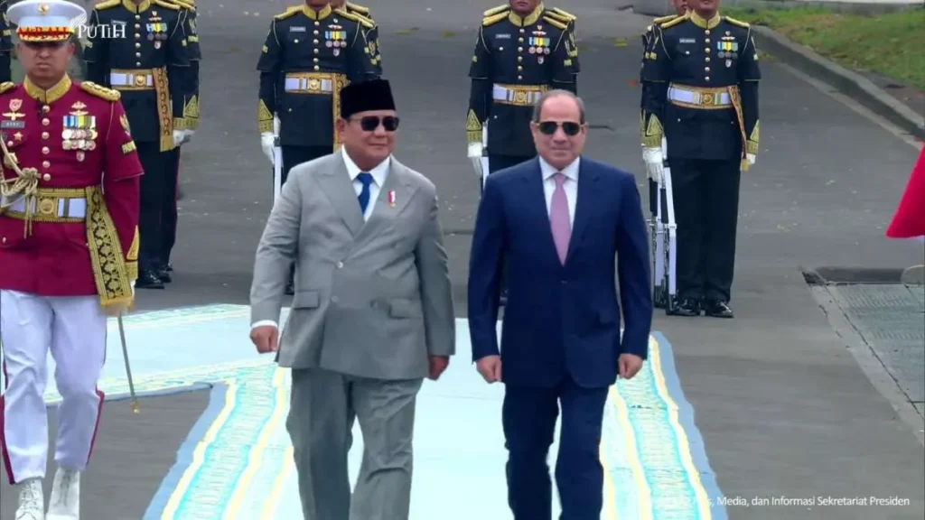 Prabowo Sambut Presiden Mesir El-Sisi dalam Upacara Kenegaraan di Istana Merdeka (Foto: dok. Sekretariat Kabinet)