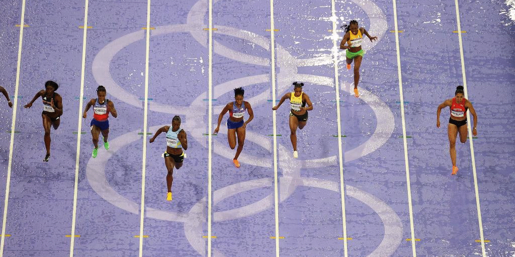  100m Putri Di Hari Pembukaan LA28