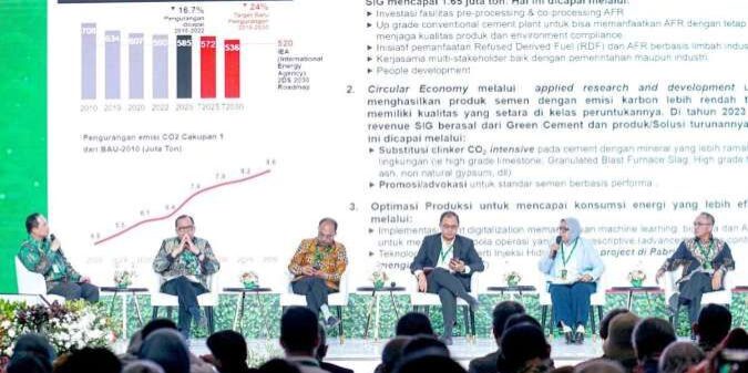 Talk show topik Circular Approach to Accelerate Industrial Decarbonization dalam acara Green Economy Expo 2024