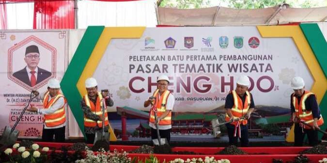 Zulkifli Hasan lakukan peletakan batu pertama revitalisasi Pasar Tematik Wisata Cheng Hoo