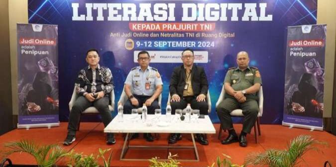 Literasi Digital Prajurit TNI bertajuk “Anti Judi Online danNetralitas TNI di Ruang Digital” di Bogor


