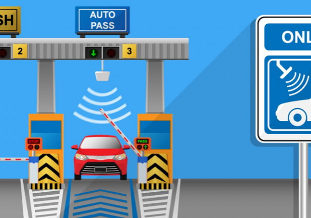 Sistem transaksi tol non tunai nirsentuh atau multi lane free flow (MLFF)