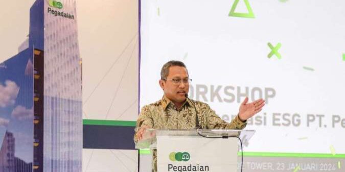 Pegadaian menggelar workshop 'Implementasi Environmental, Social, and Governance (ESG)' di The Gade Tower, Jakarta. (Foto: dok Humas Pegadaian)