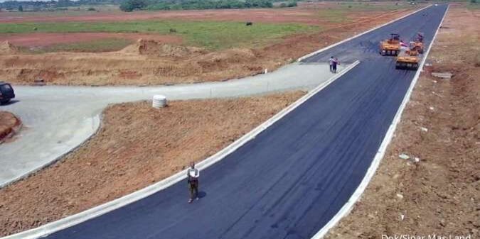 Penerapan aspal campuran sampah plastik di BSD City bagian barat, Kabupaten Tangerang


