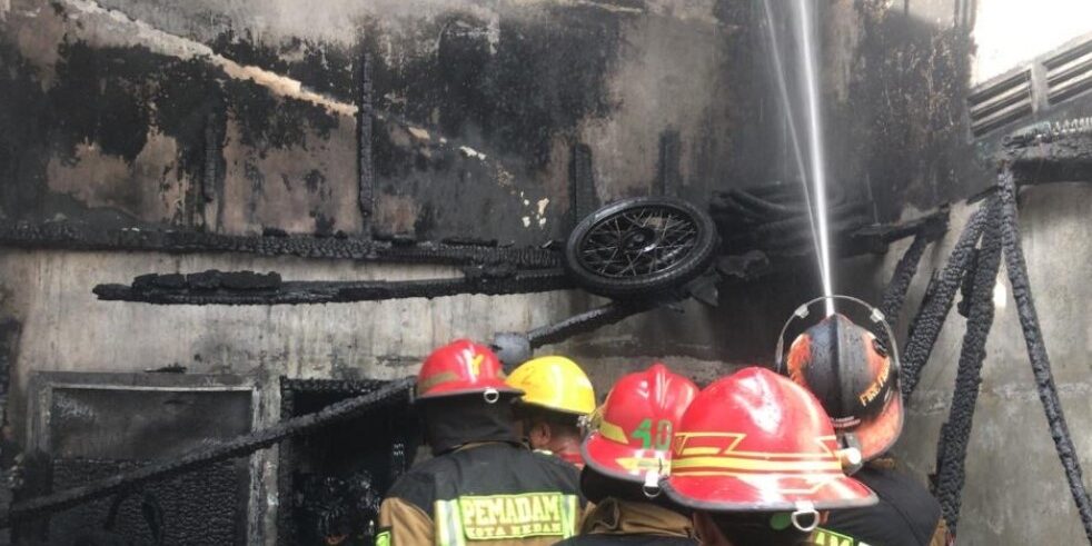 Kebakaran rumah di Tanah Enam Ratus, Kecamatan Medan Marelan 