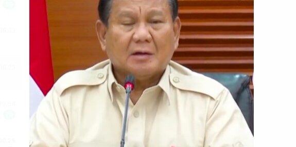 Prabowo Subianto saat menyampaikan kenaikan PPN 12 persen hanya untuk barang mewah (foto: tangkapan layar)