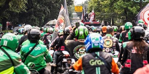 Demo Driver Ojek Online hari ini Senin (21/7/2025) di Jakarta