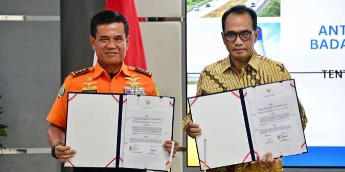 Kemenhub dan BNPP/Basarnas menandatangani kesepakatan bersama Pencarian dan Pertolongan pada Kecelakaan Transportasi



