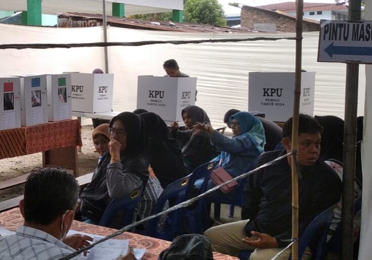 Pemungutan suara dilakukan pada 14 Februari 2024 lalu. (Foto: Fadmin Malau)