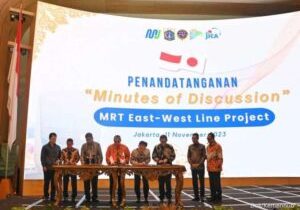 Indonesia dan JICA Tandatangani Risalah Pembahasan Penilaian Proyek Pembangunan MRT Koridor Timur – Barat Fase 1 Tahap 1