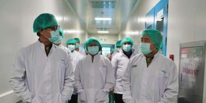 Meresmikan fasilitas produksi vaksin Biotis Pharmaceuticals Indonesia di Kabupaten Bogor


