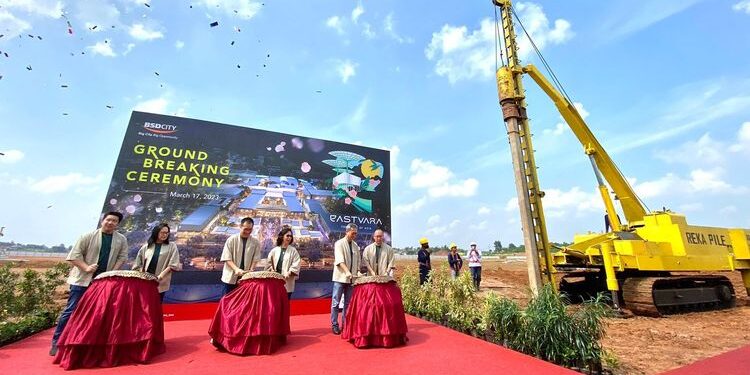 Groundbreaking Mal Eastvara. (foto: Dok Sinarmas Land)