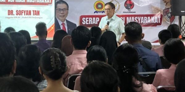 Kegiatan serap aspirasi masyarakat dilakukan anggota Komisi X DPR RI dari Fraksi PDI Perjuangan, dr Sofyan Tan