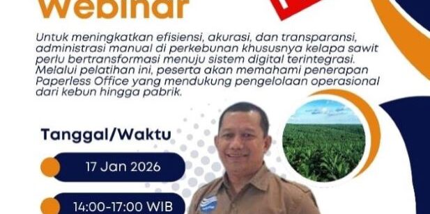 Webinar Digitalisasi Administrasi Kebun Sawit