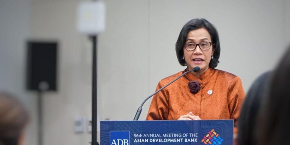 Menkeu Sri Mulyani berbicara di Pertemuan Tahunan Ke-56 ADB di Incheon, Korea Selatan, Rabu (3 - 5)

