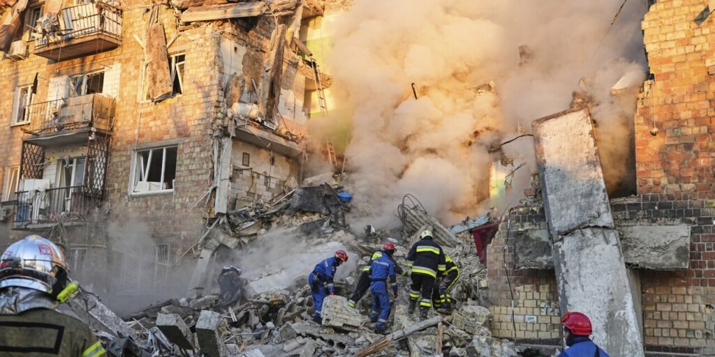 Akibat serangan rudal Rusia di Ukraina