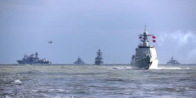 Angkatan Laut China - Rusia gelar latihan tembak
