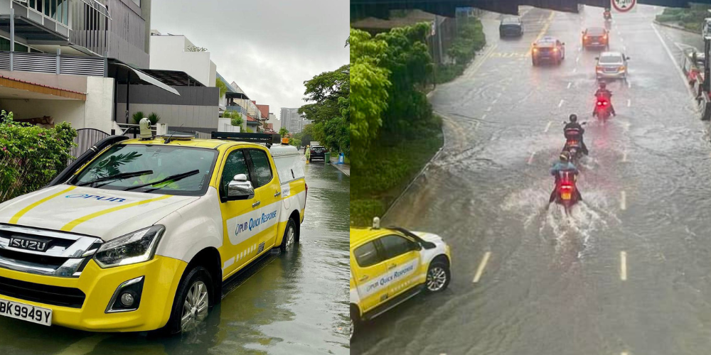 Banjir di Jalan Seaview - Singapura