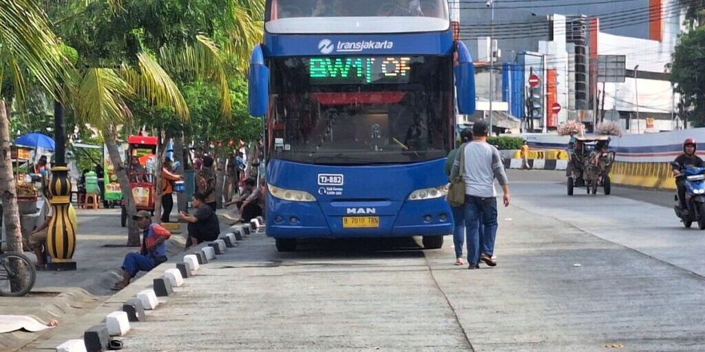 Transjakarta koridor 1 rute Blok M-Kota, Minggu (22/12/2024)

