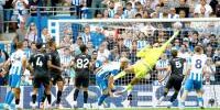 Brajan Gruda cetak gol kemenangan Brighton atas MC
