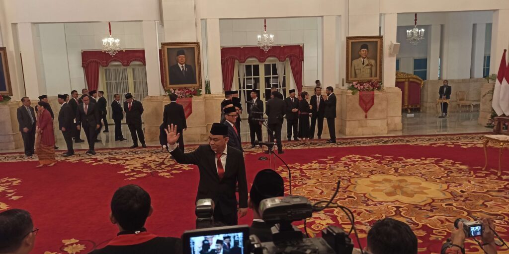 Budi Arie Setiadi dilantik Presiden Joko Widodo swbagai Menteri Komunikasi dan Informatika.