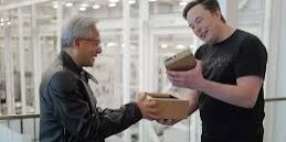 CEO Nvidia Jensen Huang dengan CEO Tesla Elon Musk