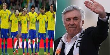 Carlo Ancelotti dengan timnas Brazil