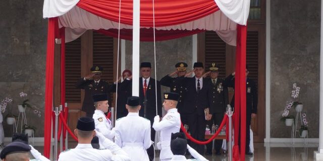 Upacara Peringatan Hari Sumpah Pemuda ke-97 Tingkat Kabupaten Ciamis, Selasa (28/10/2025).