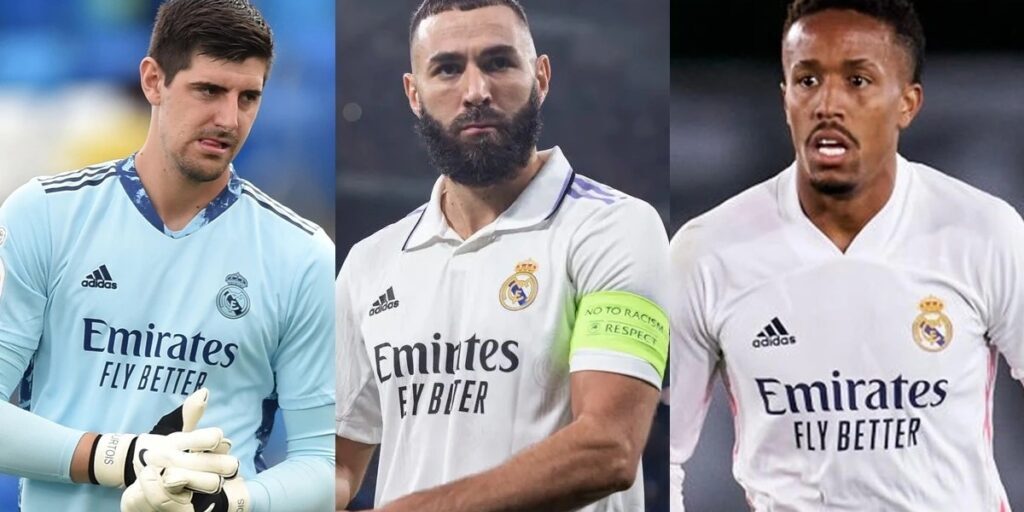 Courtois, Benzema, Militao dari Real Madrid