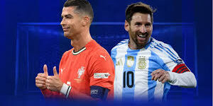 Cristiano Ronaldo dengan Lionel Messi