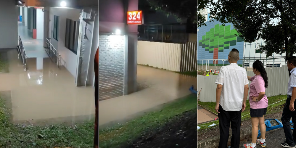 Daerah banjir di sekitar Clementi - Singapura