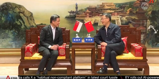 Deputy PM Gan Kim Yong bertemu Wapres China Han Zheng
