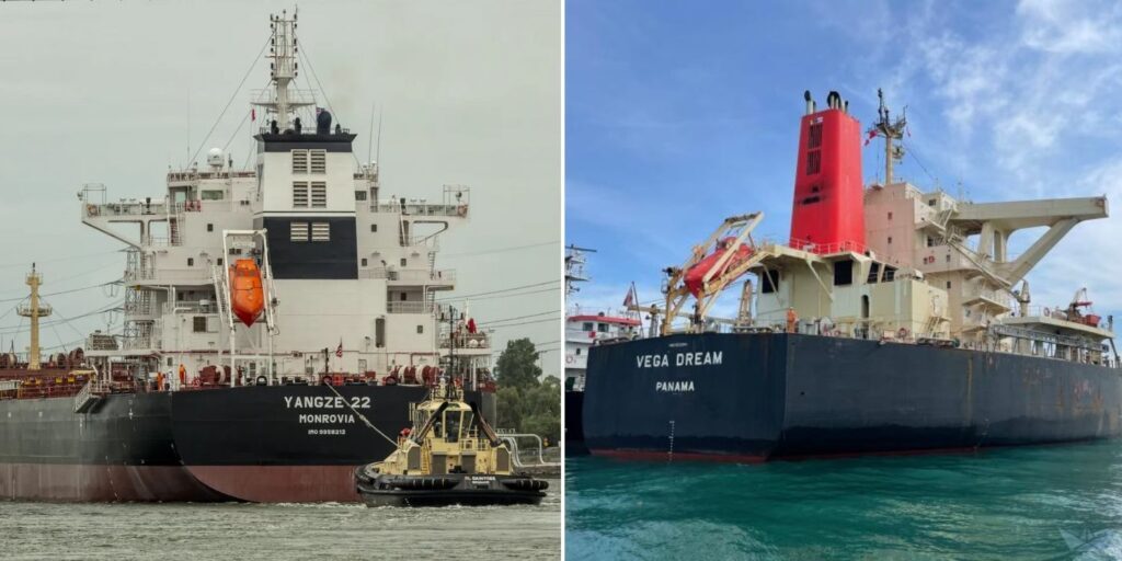 Dua kapal yang bertabrakan di China