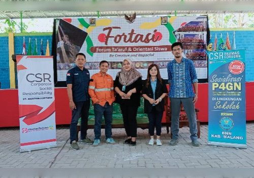 Ekamas Fortuna melakukan sosialisasi di SMK Muhammadiyah 02 Pagak Sumbermanjing, Kulon, Kabupaten Malang