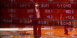 Electronic Stock Quotation Board di Tokyo