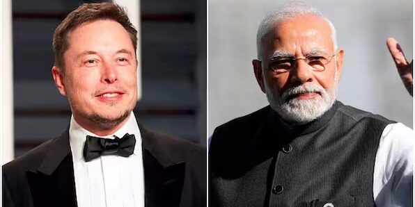 Elon Musk dan PM Narendra Modi.