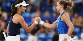 Emma Raducanu dengan Maria Sakkari