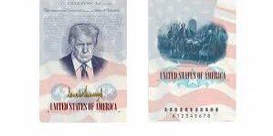 Foto Donald Trump muncul di paspor AS