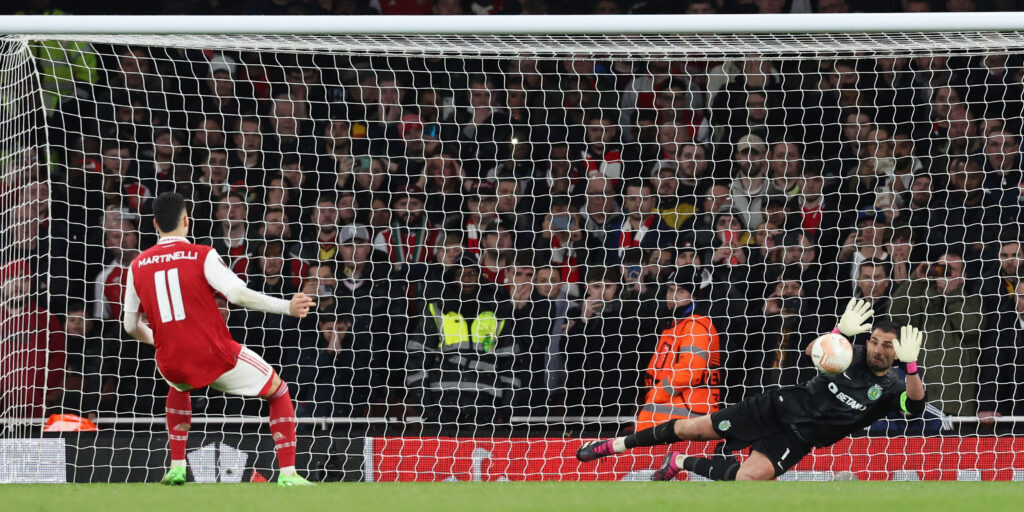 Gabriel Martinelli (Arsenal) gagal eksekusi penalti
