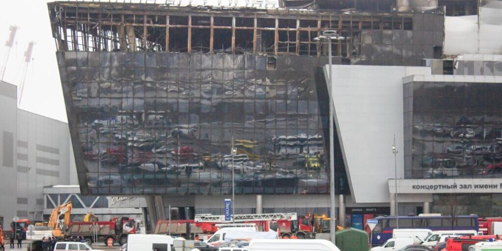 Gedung Konser yang diserang teroris  di Moskow