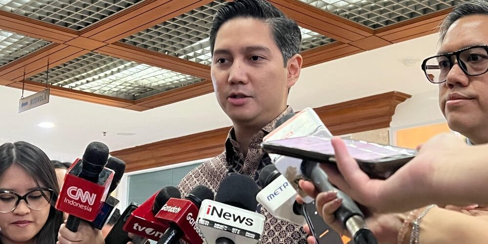 Budisatrio Djiwandono di Gedung DPR, Jakarta pada Minggu (6/7/2025).

